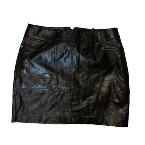 Faux leather skirt